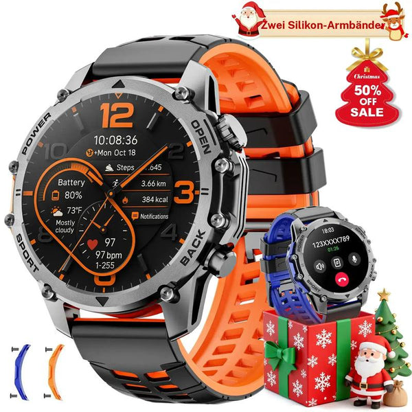 1.52" HD Smartwatch for Men – Phone and Music Control – Multiple Sports Modes – IP68 Waterproof – Long Battery Life – Fitness Watch for Android and iPhone