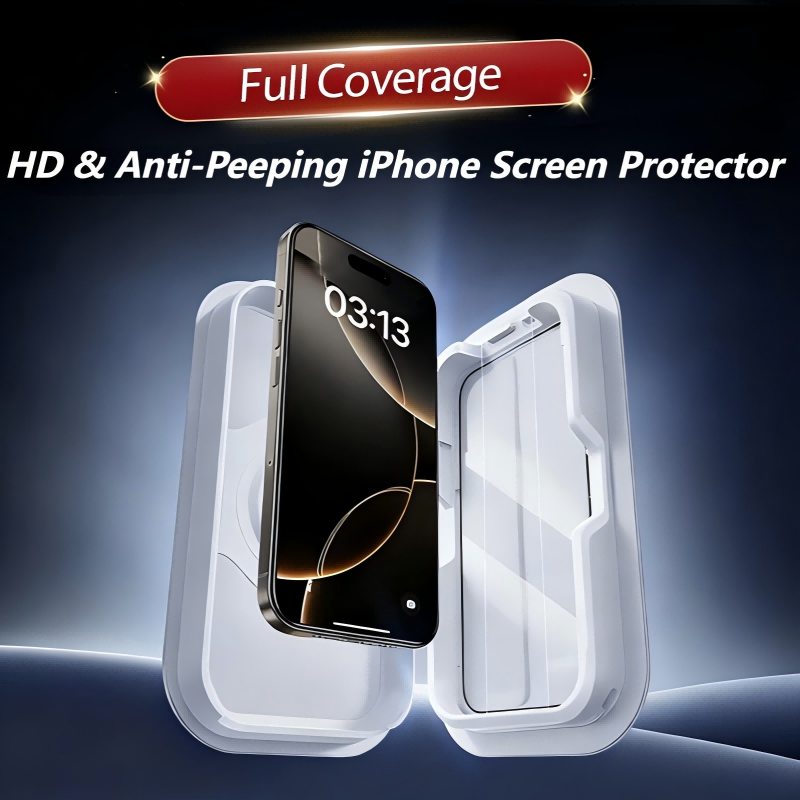 Full-surface HD and anti-spy screen protector for iPhone
