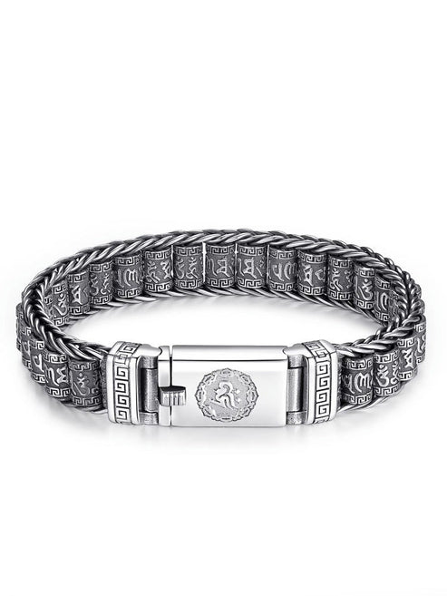 💎 50% OFF! 💎 Tibetan Prayer Wheel Bracelet – 925 Sterling Silver, Lucky Charm & Valentine's Day Gift
